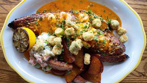 Grilled Red Fish On The Half Shell, Red Fish On The Half Shell Recipes, Redfish On The Half Shell Grilled, Redfish On The Half Shell, Shell Recipes, Buttery Recipes, Creole Spice, Stuffed Shells Recipe, Cooking Recipe