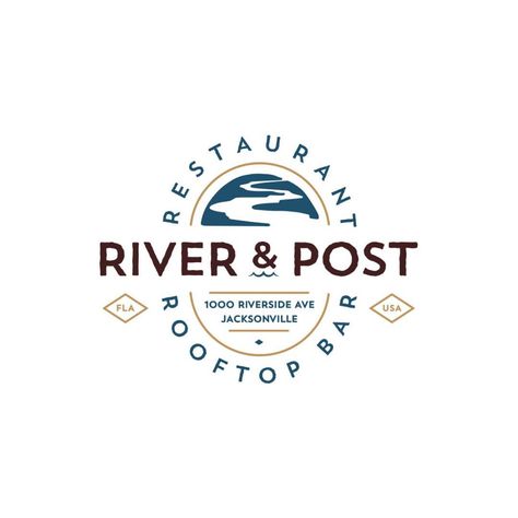 River Logo Design Ideas, River Logo Design, Creek Logo, Logo Education, River Logo, Logo Examples, Rivers Edge, Edge Logo, Retro Logo Design