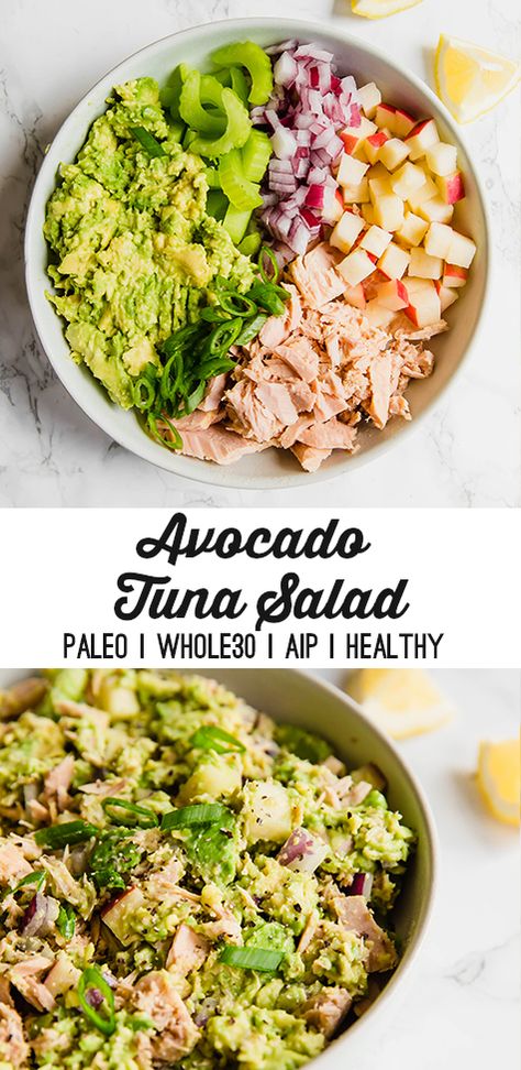 Salad Recipes Low Carb, Avocado Tuna, Avocado Tuna Salad, Salad Salad, Broccoli Salad Recipe, Clean Eating Recipes For Dinner, Clean Eating For Beginners, Recipes Fall, Healthy Blueberry