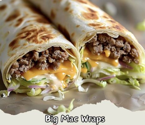 Big Mac Wraps Gluten Free Tortillas, Single Serving Recipes, Seafood Soup, Shredded Lettuce, Single Serving, Dessert Salads, Bacon Bits, Favorite Side Dish, Big Mac