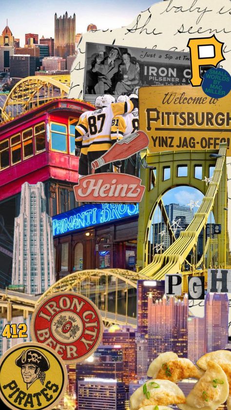 pittsburgh, pgh 💛🖤 Pittsburgh Wallpaper, Pittsburgh Aesthetic, Pittsburgh Tattoo, Ipad Backgrounds, Pittsburgh Sports, Cafe Aesthetic, Mac Miller, Tat Ideas, Pittsburgh Pa