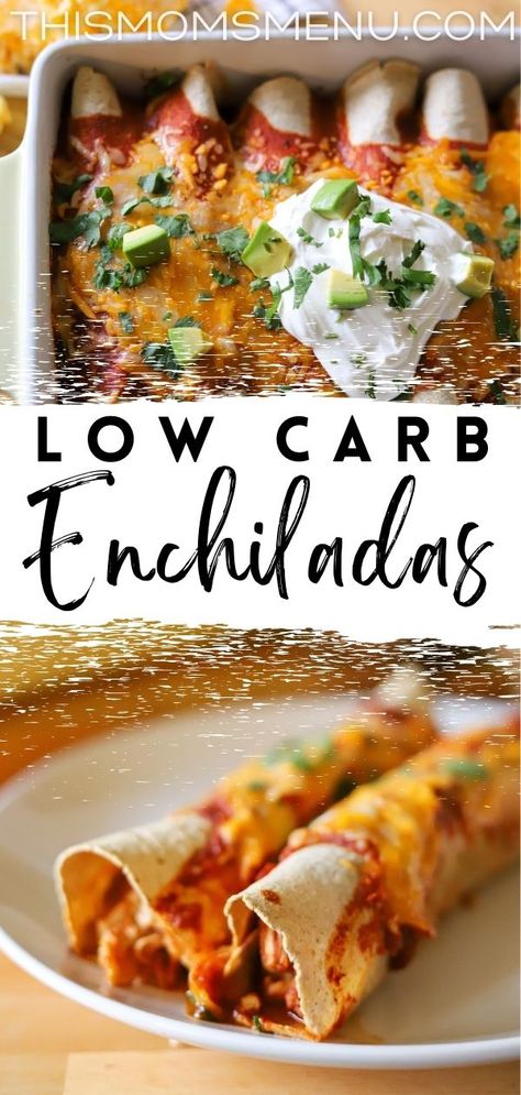 Enjoy these delicious keto enchiladas with chicken, beef, or pork. They have all the amazing flavors you would expect from an enchilada with just a fraction of the carbs! Keto Beef Enchiladas, Low Carb Pulled Pork, Keto Enchiladas, Pulled Pork Enchiladas, Enchiladas Chicken, Low Carb Enchiladas, Pork Enchiladas, Beef Enchilada Recipe, Ground Beef Enchiladas