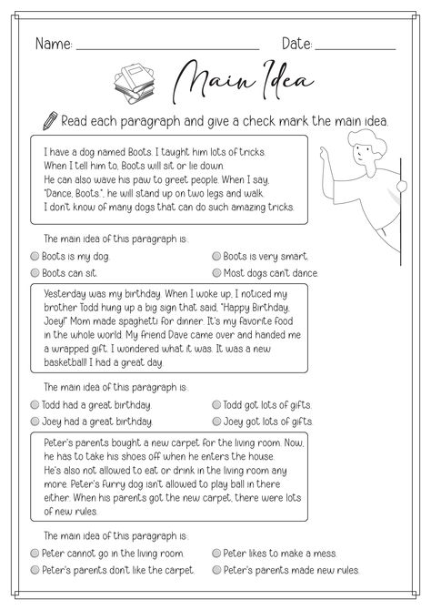 Main Idea Worksheets 2nd Grade, 3rd Grade Comprehension Activities, Main Idea Worksheet 3rd Grade, 3rd Grade Writing Worksheets, 3rd Grade Ela Worksheets, Main Idea 3rd Grade, 3rd Grade Guided Reading, Second Grade Reading Worksheets, 3rd Grade Reading Worksheets