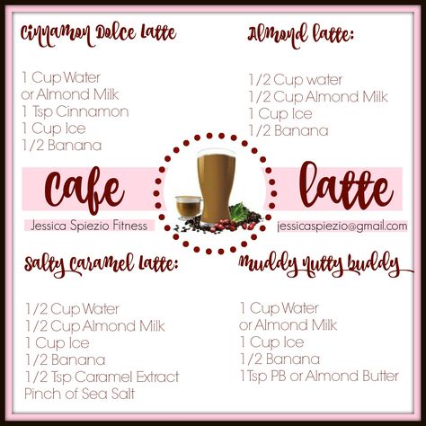 Jessica's FAVORITE Cafe Latte Shakeology Recipes. All 21 Day Fix approved Shakeology Cafe Latte Recipes, Cafe Latte Shakeology Recipe, Cafe Latte Recipe, Shakeology Desserts, Herbal Life Peanut Cookie Shake Recipes, Herbal Life Shake Recipes Cookies And Cream, Shakeology Chocolate Recipes, Shakeology Recipes Vanilla, 310 Recipes