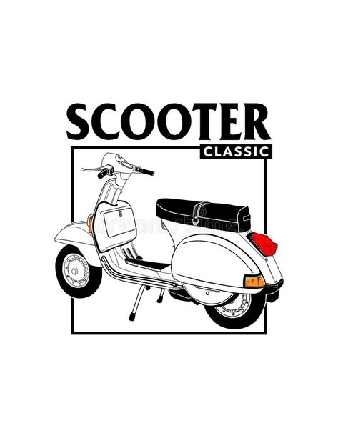 Vespa Vector Design, Vespa Vector, Vespa Design, Vespa Illustration, Vespa Logo, Company Illustration, Vespa Super, Classic Vespa, Vintage Scooter