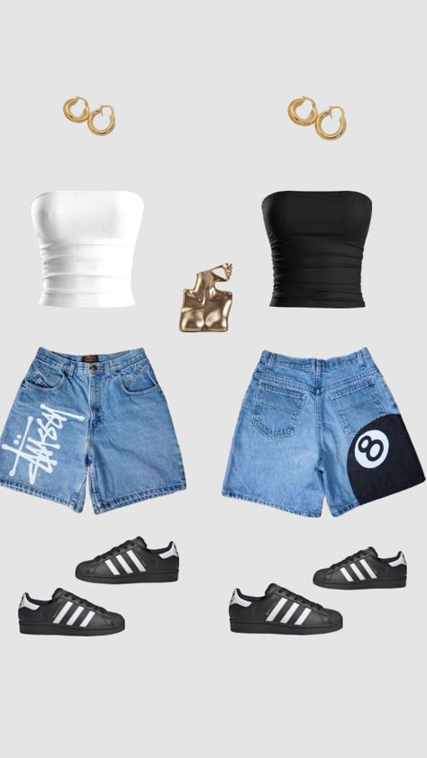 Summer Tomboy Outfits, Street Style Outfits Casual, Matching Fits, Matching Outfits Best Friend, Shoes Outfit Fashion, Trendy Outfits For Teens, Outfit Inspo Casual, Looks Street Style, Swaggy Outfits