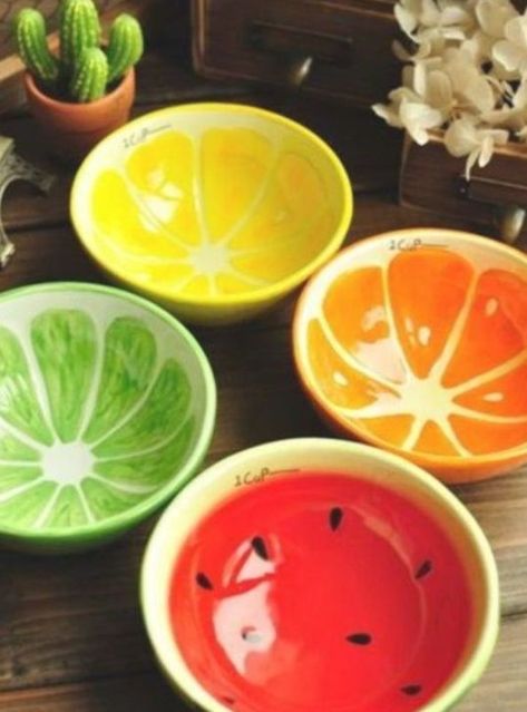 42 Beautiful Pottery Painting Ideas and Designs to Try Pottery Painting Ideas, Pottery Cafe, Kitchen Tableware, Chinese Rice, Diy Pottery Painting, Paint Your Own Pottery, Pottery Painting Designs, New Fruit, Keramik Design