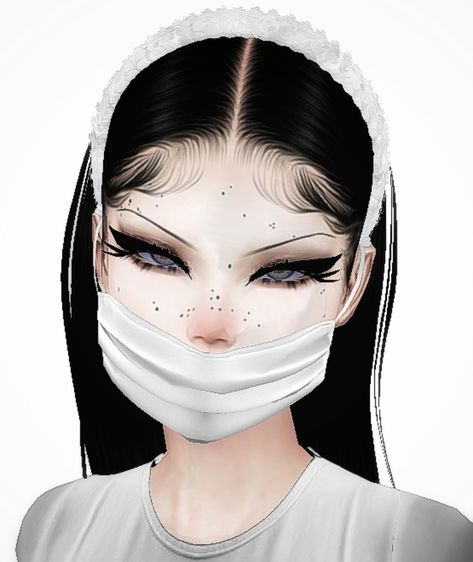 Imvu Makeup, Imvu Girl, Imvu Outfits Ideas Cute, Virtual Girl, Edgy Makeup, Black Cartoon, Virtual Fashion, Creative Makeup, Cute Makeup