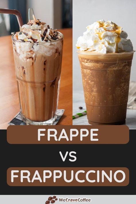 Let us get to know the differences between frappe vs frappuccino. Frappe Base Recipe, Types Of Frappuccino, Best Frappe Recipes, Frozen Frappuccino Recipe, Frappe Recipe Homemade, Vanilla Frappe Recipe, Diy Frappe, How To Make Frappuccino, Chocolate Frappuccino Recipe