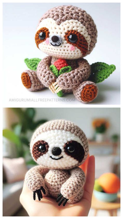 Crochet Finger Sloth, Crochet Sloth Keychain Pattern Free, Small Sloth Crochet Pattern Free, Mini Hedgehog Crochet Pattern, Sloth Crochet Pattern Free Amigurumi, Sloth Free Crochet Pattern, Sloth Planter Crochet Pattern, Amigurumi Sloth Free Pattern, Sloth Amigurumi Pattern Free