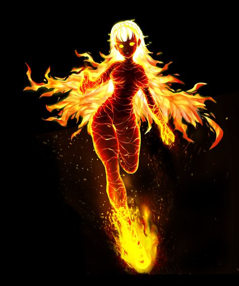 Rinea Anime Fire Demon, Anime Fire, Lego Monkie Kid, Fire Goddess, Fire Demon, Fire Drawing, Fire Hair, By Any Means Necessary, Fire Element