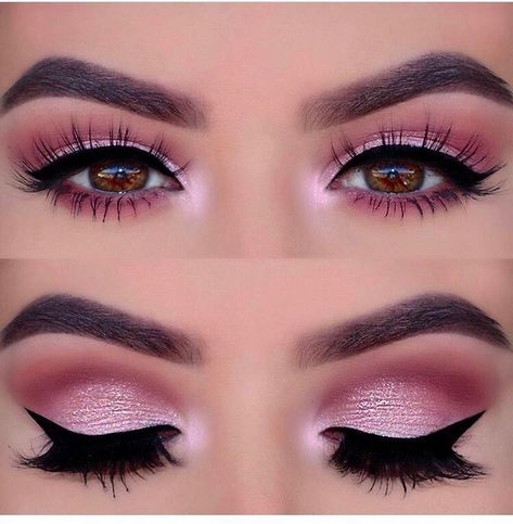 Hot pink eye makeup | www.beautysk.com/best-eye-makeup-and-e… | Flickr Smoky Eye Makeup Tutorial, Pageant Makeup, Pink Smokey Eye, Trendy Eyeshadow, Valentines Wedding, Simple Eyeshadow, Pink Eye Makeup, Eye Makeup Pictures, Pink Eyeshadow