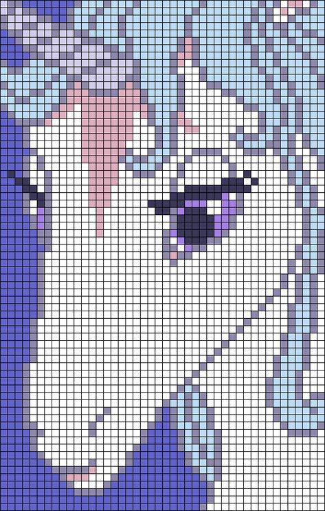 Unicorn Alpha Pattern, Mane Hair, Horse Cartoon, Pixel Art Templates, Last Unicorn, Art Templates, The Last Unicorn, Unicorn Horse, Beautiful Film