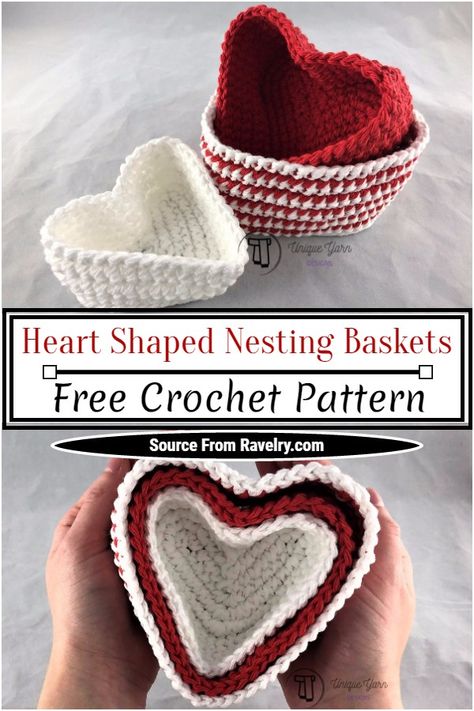 15 Lovely Free Crochet Heart Patterns | Crochet Patterns Crochet Heart Box Free Pattern, Crochet Heart Basket, Heart Basket Crochet, Crochet Heart Patterns, Dream Catcher Project, Free Heart Crochet Pattern, Choppy Bobs, Heart Basket, Crochet Organizer