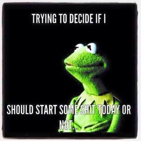 Trouble Funny Kermit Memes, Kermit Funny, Monday Humor, Work Memes, Sarcastic Quotes Funny, Twisted Humor, Work Humor, Work Quotes, The Frog