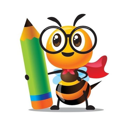 Bee Cartoon, Winking Eye, Bee Themed Classroom, Bee Classroom, Bee Printables, Bee Pictures, Insects Theme, Bee Illustration, Cartoon Bee