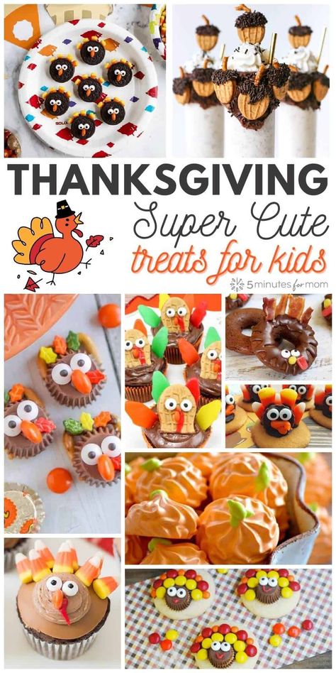 Diy Thanksgiving Food Ideas, Thanksgiving Dessert For Kids To Make, Brownie Turkey Treats, Thanksgiving Treats For Kids At School, Thankful Snacks For Kids, Rice Krispie Treats Thanksgiving Ideas, Thanksgiving Party Snacks For Kids, Cute Thanksgiving Snacks For Kids, Thanksgiving Sweet Treats For Kids