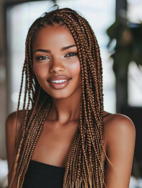 Braids That Cover Forehead, Mid Length Braids For Black Women, Box Braids For Black Women, Box Braid Styles, Medium Box Braids, Braids For Black, Square Face Shape, Braided Cornrow Hairstyles, Box Braid