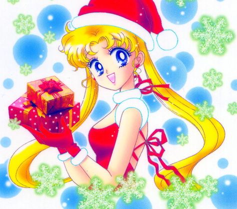 Usagi Xmas-Original Sailor Moon Art Work By Naoko Takeuchi Sailor Moon Christmas, Sailor Christmas, Sailor Moons, Sailor Moon Background, Moon Christmas, Makoto Kino, Sailor Moon S, Minako Aino, Sailor Moon Usagi