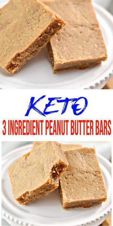 Keto Peanut Butter Bars! AMAZING ketogenic diet - Easy 3 ingredient peanut butter low carb bars. BEST keto dessert, keto snack or keto breakfast idea. Try these simple & quick homemade keto brownie bars 3 ingredient peanut butter. Gluten free, sugar free, healthy keto peanut butter bars recipe. Great sweet & savory treat for a low carb diet. Great on the go snack idea or make ahead after meal idea. #lowcarb #keto Check out the BEST keto #peanutbutter recipe Chocolate Loaf Bread, Keto Peanut Butter Bars, Keto Rice, Peanut Butter Powder Recipes, Low Carb Bars, Galletas Keto, Peanut Butter Bars Recipe, Easy Bar Recipes, Cream Tattoo