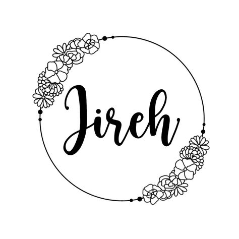 Jireh Tattoo, Desktop Calendar Design, Tattoo Words, Circle Tattoo, Circle Tattoos, Faith Tattoo, Christian Shirts Designs, Michael Jackson Wallpaper, Tattoo Videos