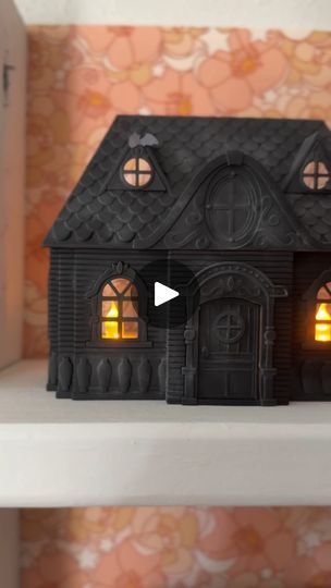 3.3K reactions · 321 shares | This spooky craft is fitting for a fall Friday the 13th 🖤✨

I got the dollhouse, light plug-in and tea lights from dollar tree. For haunted house vibes I spray painted the house flat black. To give it that old, moody feel I brushed on white sidewalk chalk. I cut a whole for the nightlight and used glue and tape to secure it in place. This was so easy and affordable too. I can’t wait to try some more spooky season DIY’s with these houses. 

I can imagine Wednesday Addams living here! 🕷️ 

Thanks for the inspo @txmamashopsndiys 

#halloweendiy #hauntedhouse #dollartreediy #diycrafts #dollartree #diydecor #spookyseason #fridaythe13th #wednesdayaddams #diyhalloween #craftideas #halloweencrafts #halloweenideas #halloweeninspo #nightlights #dollhouse #dollhousedec Mini Haunted House Diy, Spooky Dollhouse Diy, Diy Haunted House Dollhouse, Haunted Dollhouse Diy Ideas, Dollar Tree Haunted House, Mini Haunted House, Spooky Craft, Fall Friday, Haunted House Diy