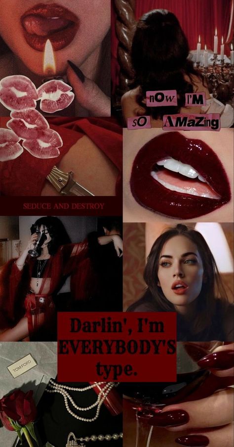 Red Aesthetic Seductive Wallpaper, Marissa Core Aesthetics, Jennifer Core Aesthetic, Fatal Female Aesthetic, Red Aesthetic Seductive, Red Style Aesthetic, Samara Core, Jennifer Core, Feminine Wallpaper