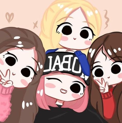 Blackpink I Blink | Chibi I Lalisa Manoban I Lisa I Roseanne Park | Rose I Park Jennie I Jennie | Kim Jisoo I Jisoo | PHOTO NOT MINE | Watermark Been Removed | Photo owner: rowlchii_ochii | Kpop Chibi Blackpink, Jisoo Photo, Blackpink Anime, Blackpink Chibi, Jennie Fashion, Roseanne Park, Black Pink Background, Pink Posters, Matching Wallpaper