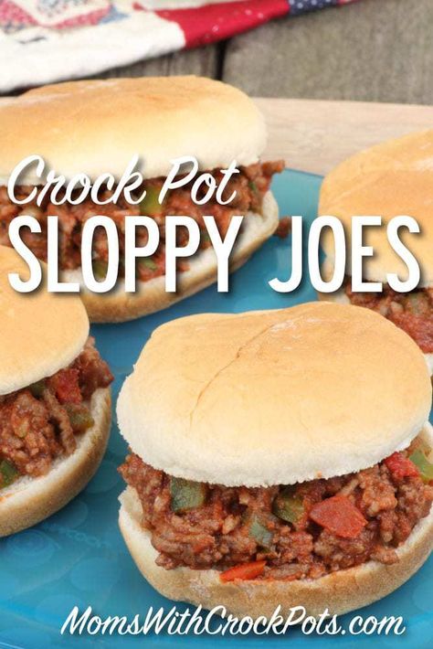 Slow Cooker Sloppy Joes Comfort Foods Dinners, Sloppy Joes Dinner, Dinner Ideas Meatless, Sloppy Joe Recipe Crock Pot, Crock Pot Sloppy Joes, Sloppy Joe Recipes, Sheet Pan Dinner Ideas, Slow Cooker Sloppy Joes, Recipe Ideas For Dinner