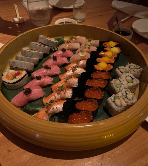 sushi 
sashimi 
nigiri 
nobu Nigiri Sushi Aesthetic, Nigiri Aesthetic, Omakase Aesthetic, Nobu Food, Nobu Aesthetic, Nobu Sushi, Sushi Dinner Party, Sushi Aesthetic, Sushi Shop