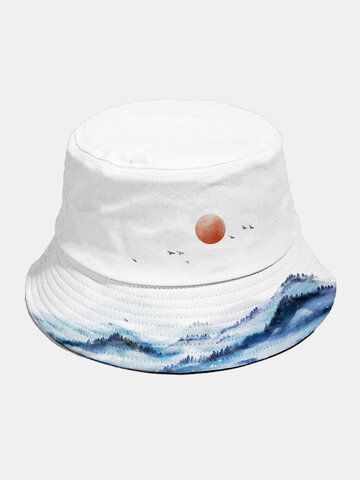 Bucket Hat Painting, Bucket Hat Inspo, Mens Beret Hat, Bucket Hat Ideas, Art Booth, Bucket Hat For Men, Anime Tote Bag, Chinese Ink Painting, Designer Baseball Caps