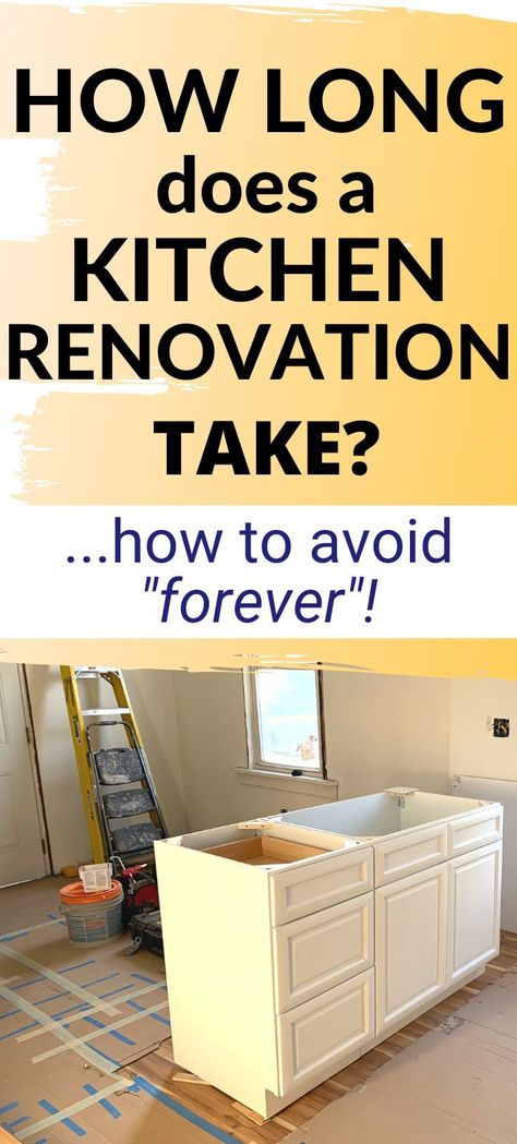 How long does a kitchen renovation take Kitchen Cabinet Plans, Kitchen Renovation Cost, Small Kitchen Renovations, House Under Construction, Cabinet Plans, Diy Kitchen Renovation, Diy Kitchen Remodel, Kitchen Remodel Before And After, Vintage Interior