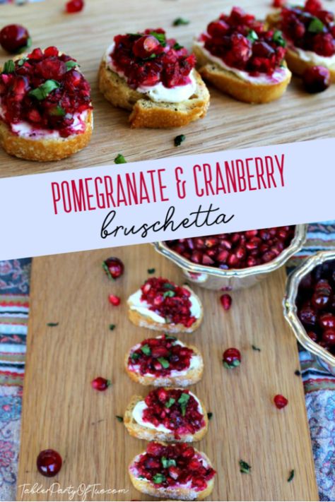 Cranberry Bruschetta, Brie Bruschetta, Bruschetta Crostini, Thanksgiving Appetizer Recipes, Pinterest Christmas, Cranberry Cream Cheese, Peach Syrup, Cranberry Cheese, Holiday Appetizer