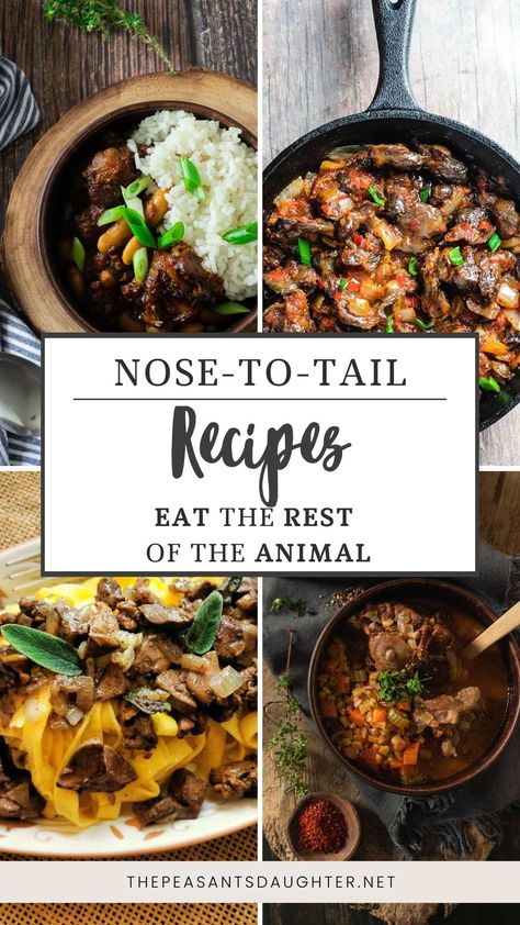 Eating offal, the often overlooked and undervalued organ meats, is not just a culinary choice but a nod to sustainability, tradition, and nutrition. To embrace nose-to-tail eating is to honor the entire animal and reduce food waste. These often-forgotten cuts like liver, heart, and kidneys are packed with essential nutrients, adding depth to our diets that can't be replicated by muscle meats alone. Liver And Kidney Recipes, How To Cook Organ Meat, Chicken Organs Recipe, Beef Organ Recipes, Nose To Tail Recipes, Nose To Tail Eating, Organ Meat Recipes, Organ Recipes, Ancestral Eating
