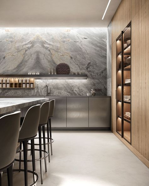 Lignum et Lapis, an iconic presence Kitchen Collection | Arclinea Arclinea Kitchen, Kitchen Ideals, Interior Design Your Home, Modern Kitchen Design Luxury 2020, Coffee Bar Home, Counter Bar, Modern Kitchen Design Luxury, Home Design Living Room, Kitchen Cabinet Colors