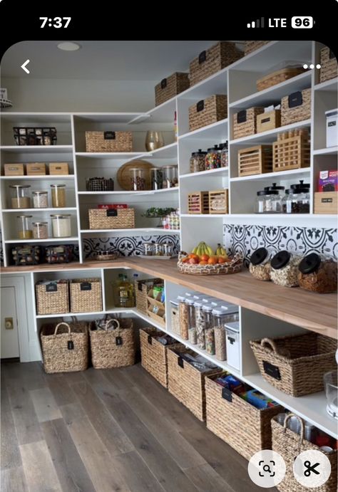 Practical Pantry Organization, Pantry Inspiration, Pantry Storage, Pantry Organization, Locs, Kitchen Remodel, Pantry, Flour, House Plans