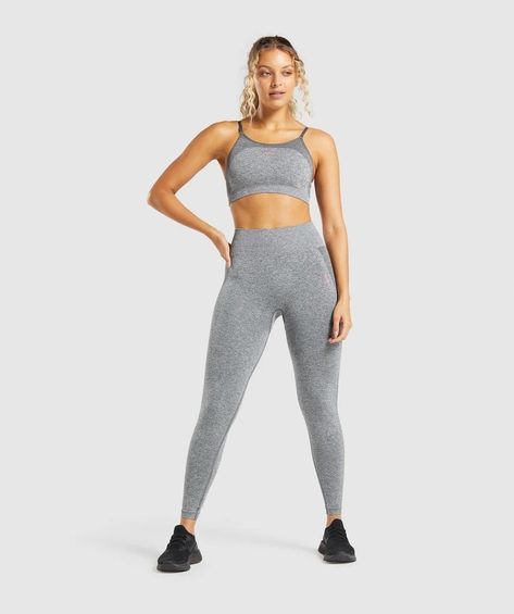 Pink Gymshark, Grey Leggings Outfit, Leggings Outfit, Across Body Bag, Pink Brand, Grey Leggings, Outfits With Leggings, High Waisted Leggings, World Of Fashion