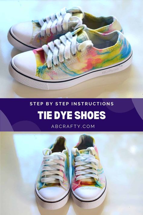 Tie Dye Shoes Tie Dye Sneakers Diy, Diy Tie Dye Shoes, Dye Converse, Easy Diy Tie Dye, Converse Ideas, Canvas Shoes Diy, Tie Dye Converse, Tie Dye Sneakers, Dye Shoes