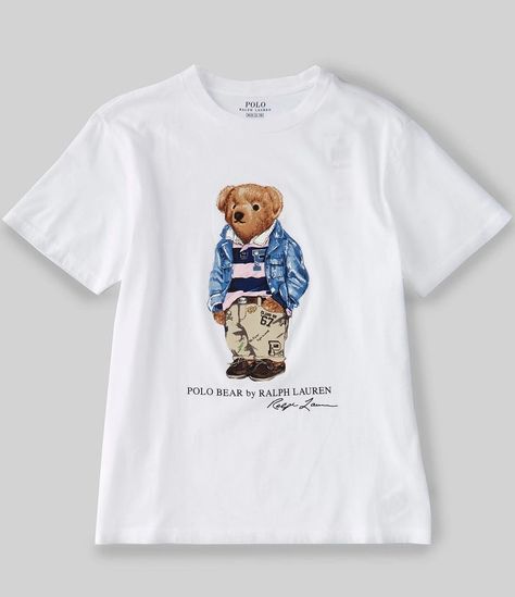 Polo Bear By Ralph Lauren, Polo Bear Ralph Lauren, Minimal Shirt Design, Ralph Lauren Tshirt, Mens Dress Boots, Paris T Shirt, Ralph Lauren Kids, Polo Bear, Tee Shirt Print