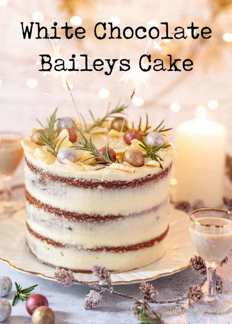 Baileys Cake, Showstopper Cakes, Chocolate Baileys, White Chocolate Cake, White Cake Recipe, Sugar Shack, Cream Liqueur, Decadent Cakes, Coffee Cake Recipes