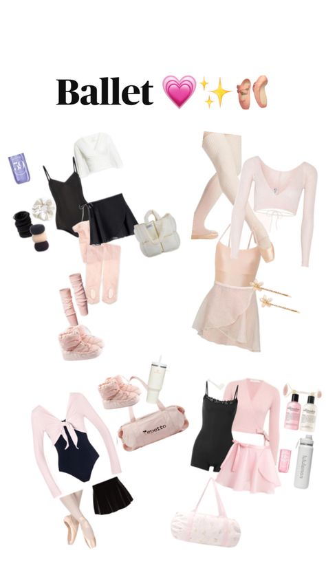 Cute Ballet Outfits 💗✨🩰 Cute Ballet Outfits, Ballet Outfit Ideas, Dance Convention Outfits, Ballet Fits, Dance Outfits Ballet, Ballet Attire, Ballet Outfits, Dance Class Outfit, Coquette Winter