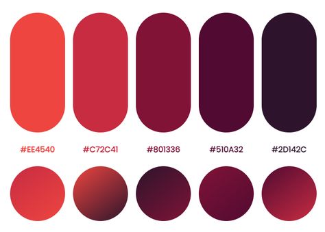 Flat Color Palette, Gradient Color Design, Color Design Inspiration, Color Plan, Hex Color Palette, Red Colour Palette, Motion Graphics Design, Color Palate, Color Palette Design