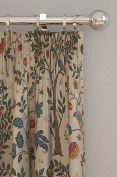 Kelmscott Tree curtains by Morris - Woad / Wine - Fabric : Wallpaper Direct Morris Homes, Pencil Pleat Curtains, Pleat Curtains, Types Of Curtains, Curtains Width, Pleated Curtains, Pencil Pleat, Bed Curtains, Hanging Curtains