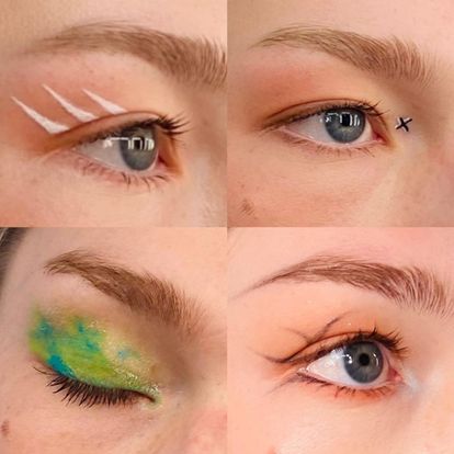 Jules Euphoria Makeup, Jules Makeup, Jules Vaughn, Pixie Makeup, Euphoria Party, Concert Makeup, Funky Makeup, Eyeliner Ideas, Hunter Schafer