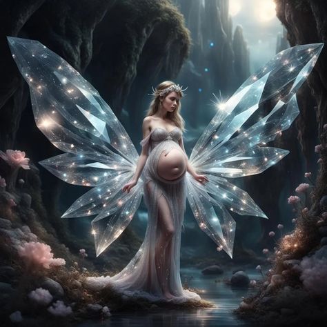 Pregnant Fairy Costume, Fairy Maternity Shoot, Fairy Theme Maternity Shoot, Enchanted Maternity Shoot, Pregnant Fairy, Creative Pregnancy Photos, Pregnant Fairy Photoshoot, Pregnant Elf Fantasy Art, Dnd Portraits