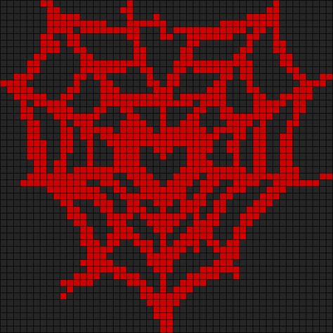 Pixelated Crochet Pattern, Tapestry Crochet Patterns Spiderman, Spiderweb Alpha Pattern, Perler Bead Big Patterns, Spiderman Crochet Graph, Spider Web Alpha Pattern, Crochet Patterns Drawing, 20x20 Alpha Pattern, Pixel Art Shapes