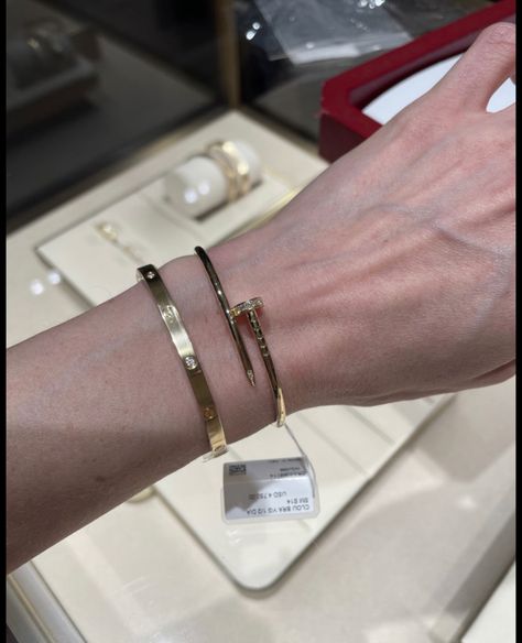 Love Bracelet 4 Diamonds, Juste Un Clou Diamond Bracelet, Cartier Love Diamond Bracelet, Cartier Love Bracelet And Juste Un Clou, Cartier Juste Un Clou Bracelet Diamonds, Cartier Small Love Bracelet Stack, Cartier Bracelet Juste Un Clou, Cartier Screw Bracelet, Just Un Clou Bracelet