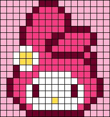 Small Hello Kitty Pixel Art, Sanrio Alpha Pattern, Small Alpha Patterns, Crochet Templates, Art Pixel, Hama Beads Design, Hama Bead, Beads Ideas, Hello Kitty Characters