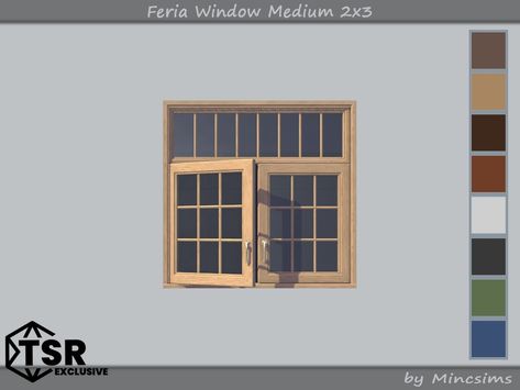 The Sims Resource - Feria Window Medium 2x3 Sims 4 Open Windows Cc, Tropical Windows, Cottage Windows, Play Sims 4, Play Sims, Wooden Windows, Small Windows, Old Windows, Open Window