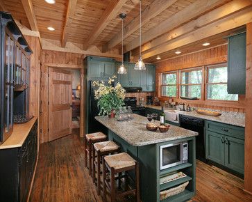 Log Cabin Kitchens, Log Cabin Kitchen, Dapur Rustic, Log Home Kitchen, Log Home Interior, Log Home Kitchens, Cabin Interior Design, Log Cabin Interior, Log Home Interiors